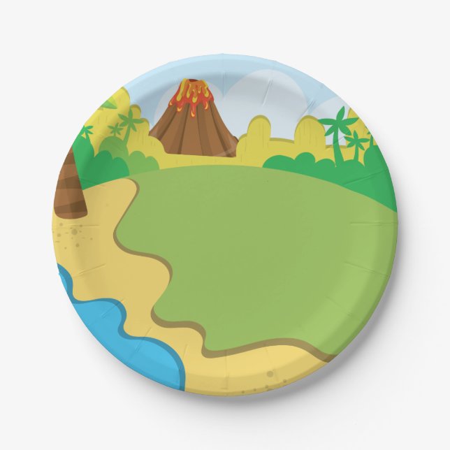 Dinosaur Party Paper Plates (Front)