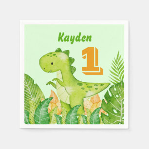 Dinosaur party personalised napkins