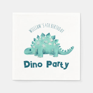 Dinosaur Party Stegosaurus Kids Birthday Napkins