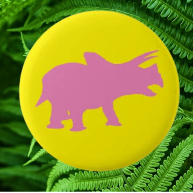 Dinosaur Party Yellow Button (Bring your dream party to life with our selection of quality Dinosaur themed party supplies )