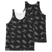 Dinosaur pattern All-Over-Print tank top (Front and Back)