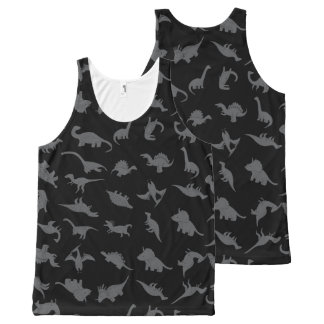 Dinosaur pattern All-Over-Print tank top