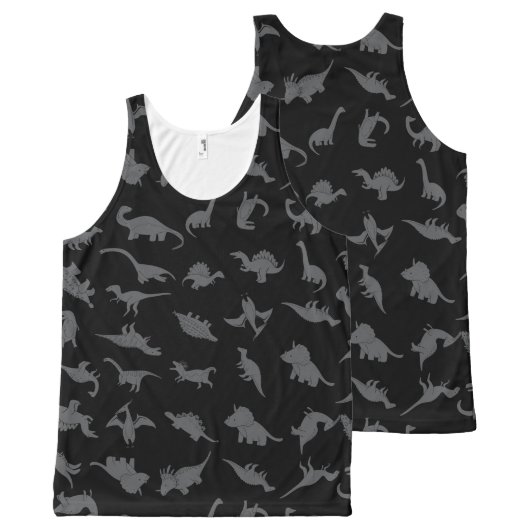 Dinosaur pattern All-Over-Print tank top (Front and Back)