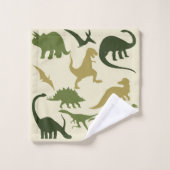 Dinosaur Pattern Bath Towel Set (Wash Cloth)
