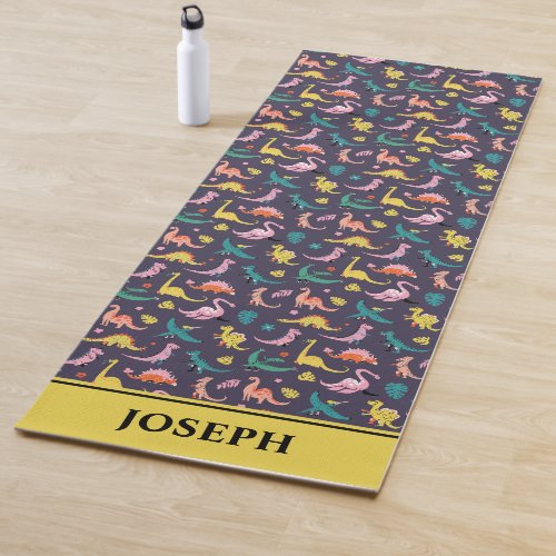 Dinosaur pattern design yoga mat