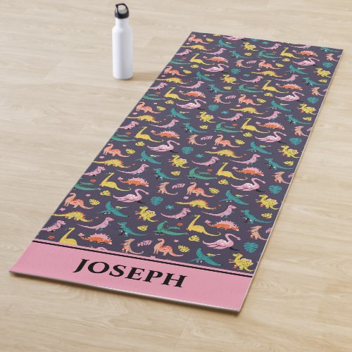 Dinosaur pattern design yoga mat