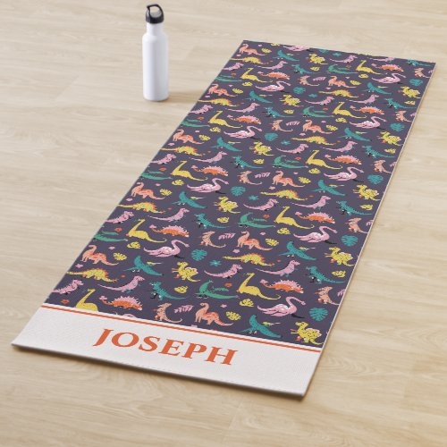 Dinosaur pattern design yoga mat