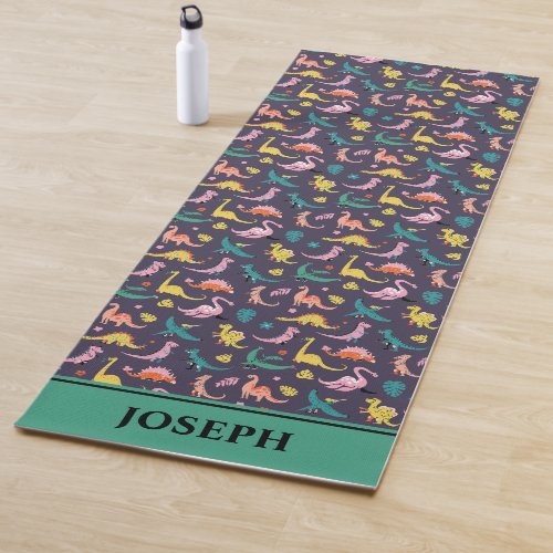 Dinosaur pattern design yoga mat