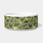 Dinosaur Pattern, Dinosaur Silhouette, Green Dino Bowl<br><div class="desc">Cute,  fun and adorable pattern with dinosaur silhouettes in yellow and green color. Modern and trendy gift,  perfect for the dinosaur lover in your life.</div>