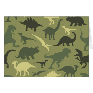 Dinosaur Pattern, Dinosaur Silhouette, Green Dino Cards