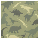 Dinosaur Pattern, Dinosaur Silhouette, Green Dino Fabric