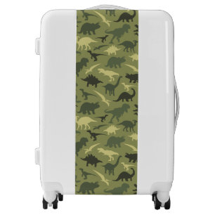 Dinosaur Pattern, Dinosaur Silhouette, Green Dino Luggage
