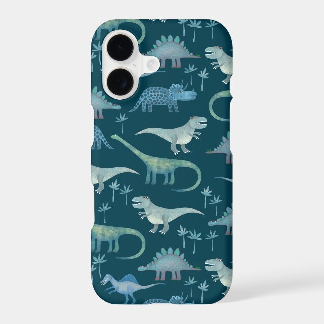 Dinosaur Pattern Green Iphone Case (Back)