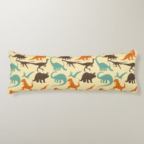 Dinosaur Pattern Silhouette Body Pillow