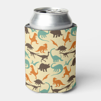 Dinosaur Pattern Silhouette Can Cooler