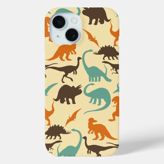 Dinosaur Pattern Silhouette Case-Mate iPhone Case (Back)