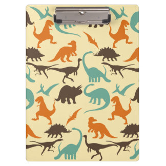 Dinosaur Pattern Silhouette Clipboard