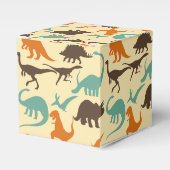 Dinosaur Pattern Silhouette Favor Boxes (Front Side)
