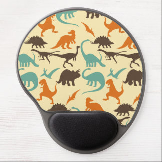 Dinosaur Pattern Silhouette Gel Mouse Pad