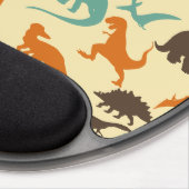 Dinosaur Pattern Silhouette Gel Mouse Pad (Right Side)