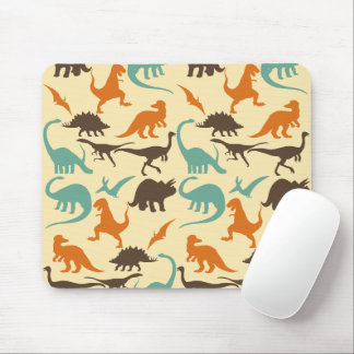 Dinosaur Pattern Silhouette Mouse Pad