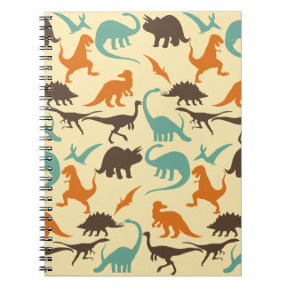 Dinosaur Pattern Silhouette Notebook