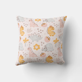 dinosaur pattern that will capture every child's  throw pillow
