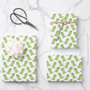 Dinosaur Pattern Wrapping Paper Sheets