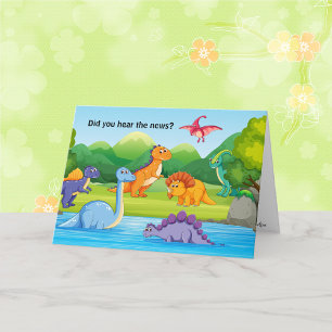 Dinosaur Personalize Birthday Boy's Name & Age Card