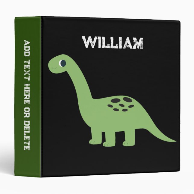 Dinosaur Personalized 3 Ring Binder (Front/Spine)