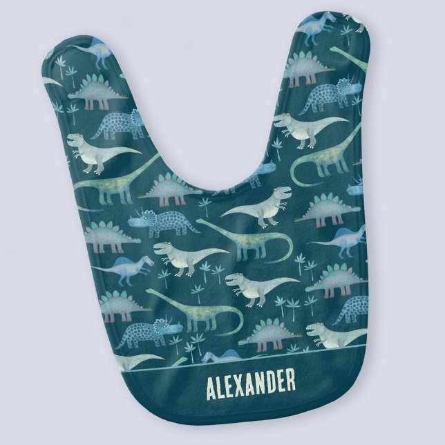 Dinosaur Personalized Baby Bib (Creator Uploaded)