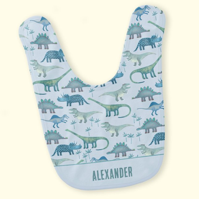 Dinosaur Personalized Baby Bib (Creator Uploaded)