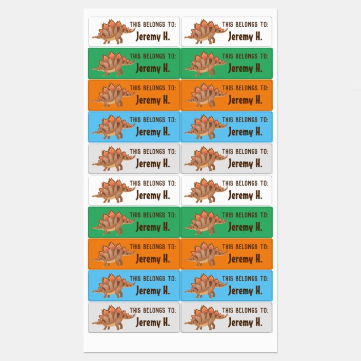 Dinosaur Personalized Belongs To Kids' Labels | Zazzle.com