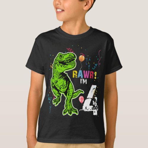 Dinosaur Personalized Birthday T_Rex T_Shirt