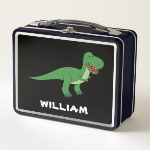 Dinosaur Personalized Custom Name Back To School Metal Lunch Box