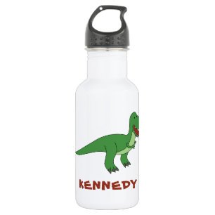 Dinosaur Personalized Custom Name Back To School Stainless Steel Water Bottle
