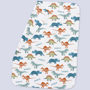 Dinosaur Personalized Name Baby Blanket