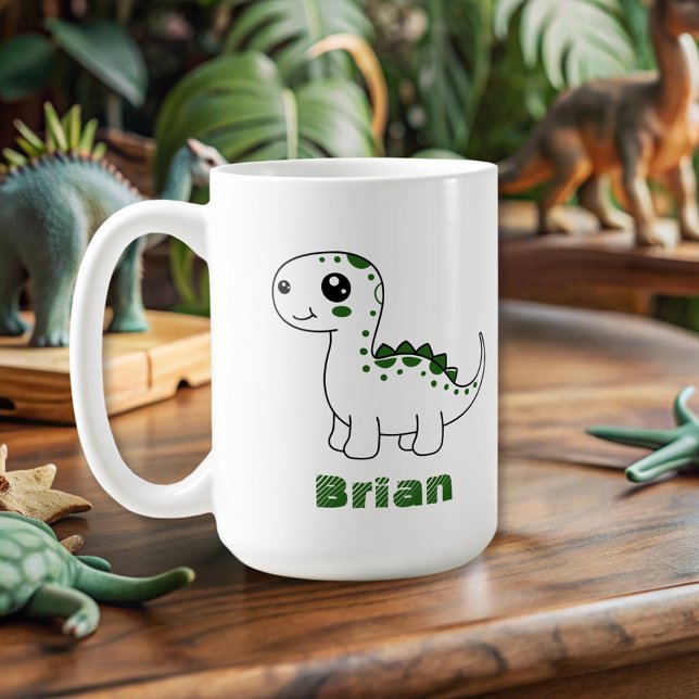Dinosaur Personalized Name Funny cute   Coffee Mug (Creator Uploaded)