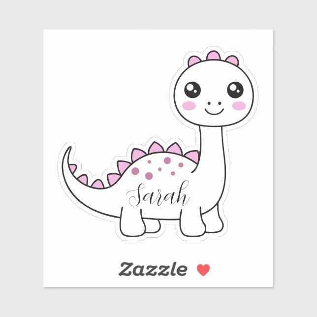 Dinosaur Personalized Name Funny cute   Sticker (Sheet)