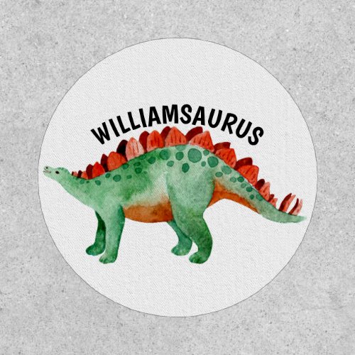 Dinosaur Personalized Name Funny  Patch