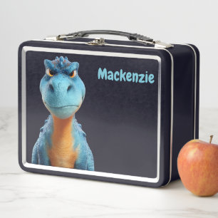 Dinosaur Personalized Name Metal Lunch Box
