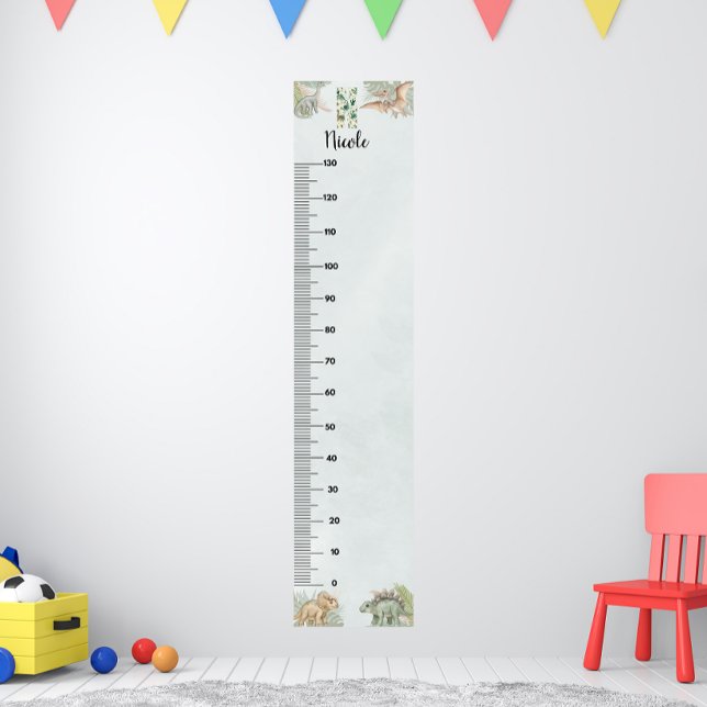 Dinosaur Personalized Name Monogram N Growth Chart (Creator Uploaded)