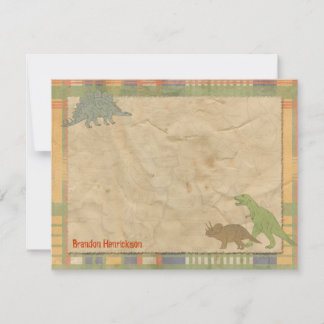 Dinosaur Personalized Note Cards