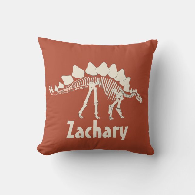 Dinosaur Personalized Throw Pillow (Front)