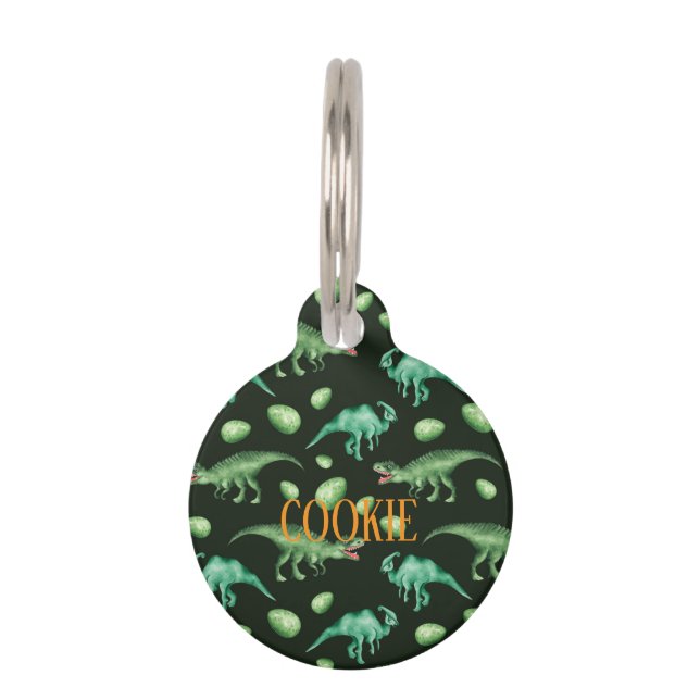 Dinosaur Pet ID Tag (Front)
