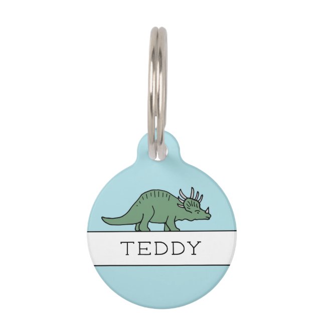 DINOSAUR PET ID TAG (Front)
