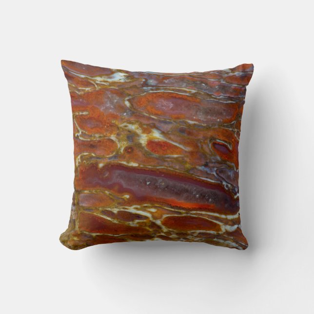 Dinosaur Petrified Bone Throw Pillow (Front)