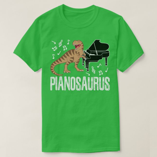 Dinosaur Piano  Pianosaurus  T-Shirt (Design Front)