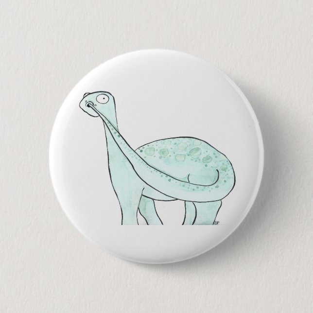 Dinosaur Picking His Nose Pinback Button (Front)