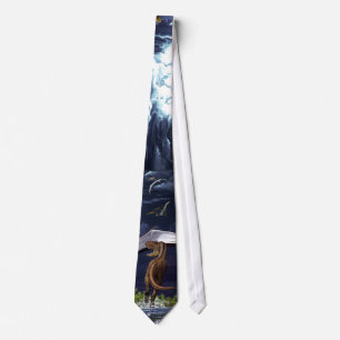 Dinosaur Pictorial Tie Quetzalcoatlus t rex G Paul